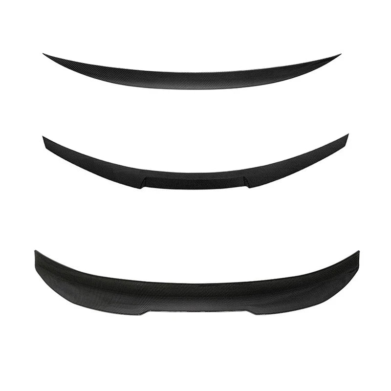 For BMW 4 Series F32 F33 F36 2014-2020 Carbon Fiber Rear Bumper Lip Trunk Spoiler  MP M4 PSM Style Wing Tail Kit Gloss Black