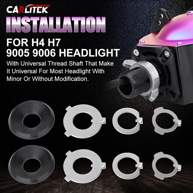 12+6pc Chips 3.0 Inch Bi Led Projector Lens Halo Lights H4 H7 9005 9006 Car Headlights Hella 3R G5 Angel Eyes High Low Beam LED