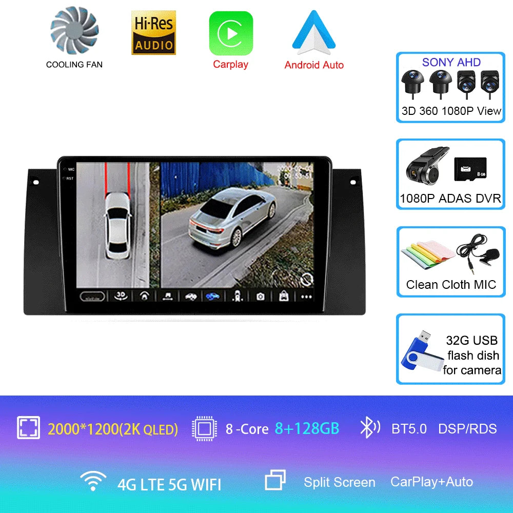Android Autoradio 15 For BMW X5 E39 E53 1999 - 2006  Multimedia Video Player Stereo Navigation GPS No 2din 2 din dvd