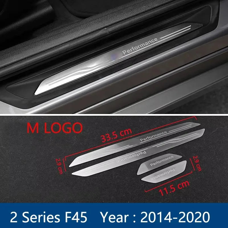 For BMW 1 2 3 4 5 Series F10 F20 F30 F34 X3 X5 X6 Accessories Welcome pedal Door Sill Scuff Plate Guards Protector Cover strip