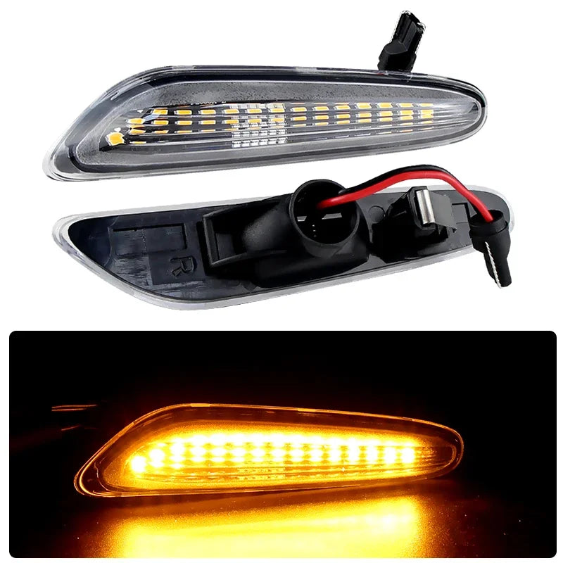 Sequential Flashing LED Turn Signal Side Marker Light For BMW E60 E61 E90 E91 E87 E81 E83 E84 E88 E92 E93 E82 E46 1 3 5 series