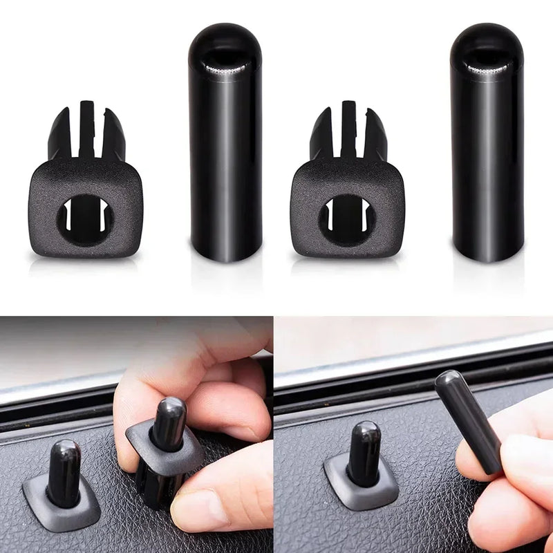 Door lock pin knobs with caps for BMW F10 / F18