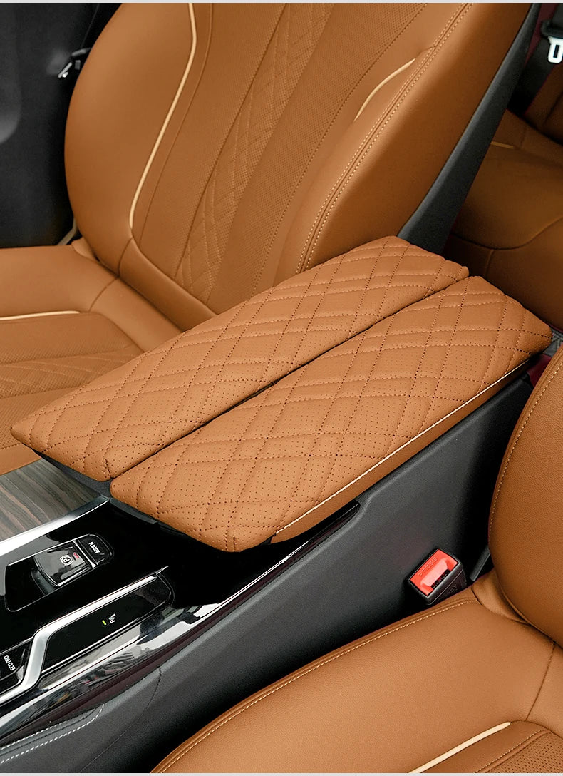 2pc Car Armrest Box Pad Auto Central Arm Rest Box Cover Protect Mat Interior Styling Accessory For BMW G30 G38 G32 6GT 2018-2023
