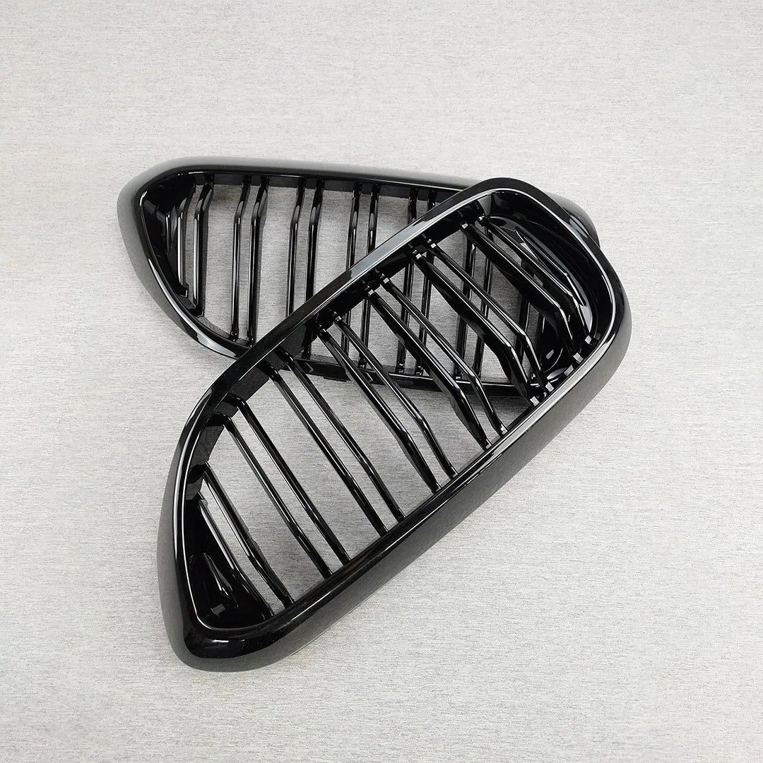 Front Bumper Grill For BMW 5 Series M5 G30 G31 520i 530i 540i ABS 2-Slat Gloss Black Front Kidney Grille