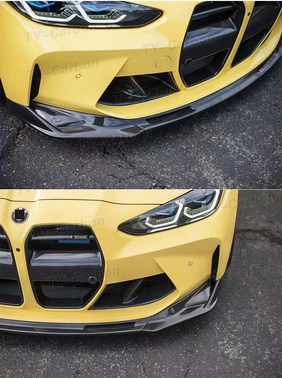 For BMW 3 Series 4 Series G80 G81 G82 G83 M3 M4 Real Carbon Fiber Front Lip  V BodyKit Bumper Splitter Car Accessories 2021-2023