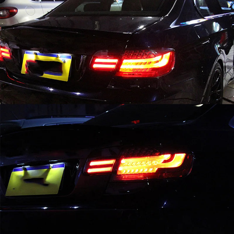 Pair LED Tail Lights For BMW 3 Series M3 E92 330i 335i M3 2005-2013 Rear Brake + Reverse+ Turn Signal Lamp Car Styling