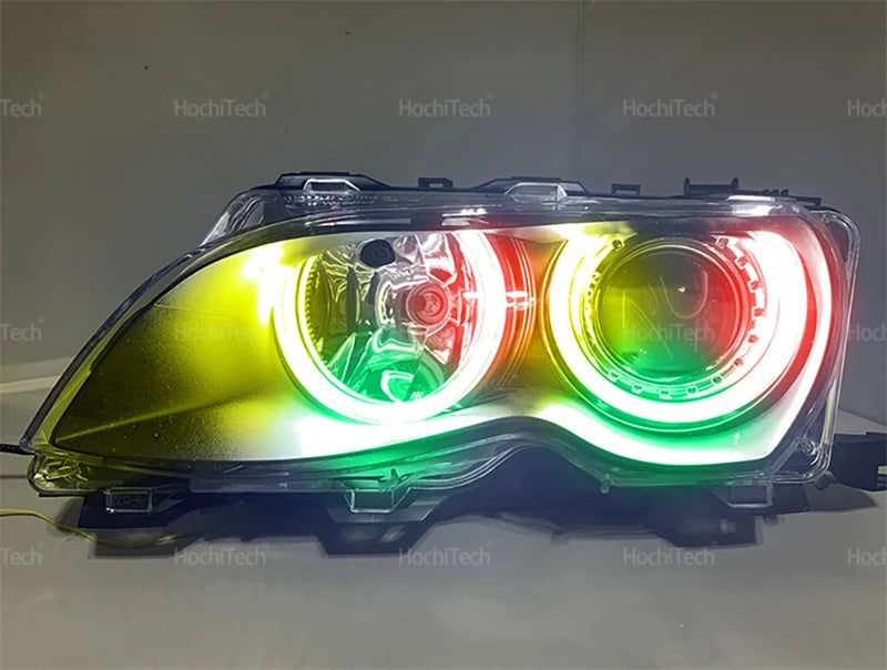 APP Dynamic Angel Eyes Rings Light DRL with Turn Signal Light for BMW 3 5 7 Series E36 E46 E39 E38 728i 740d 325i 328i 740i 730d