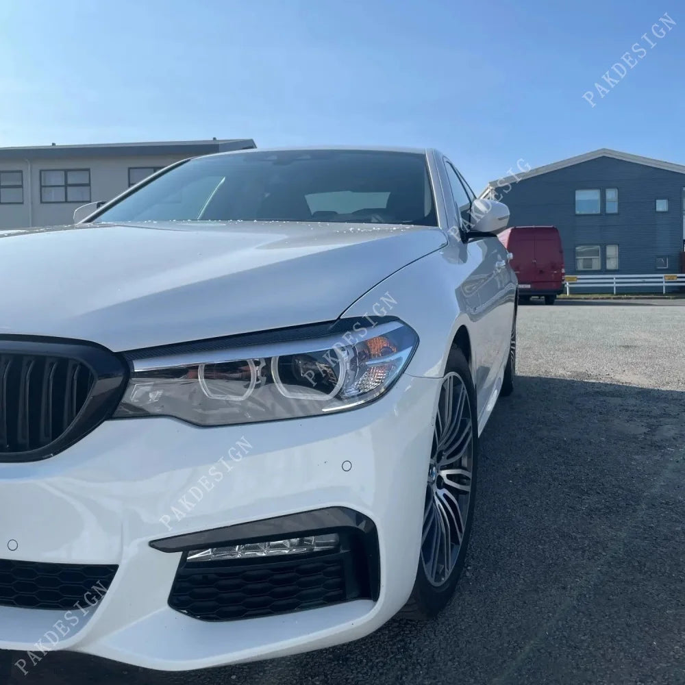 Front Headlight Eyelids Eyebrows for BMW 5 Series G30 G31 G38 F90 M5 525I 530I 540I 2017-2021 High Quality ABS Car Front Bodykit