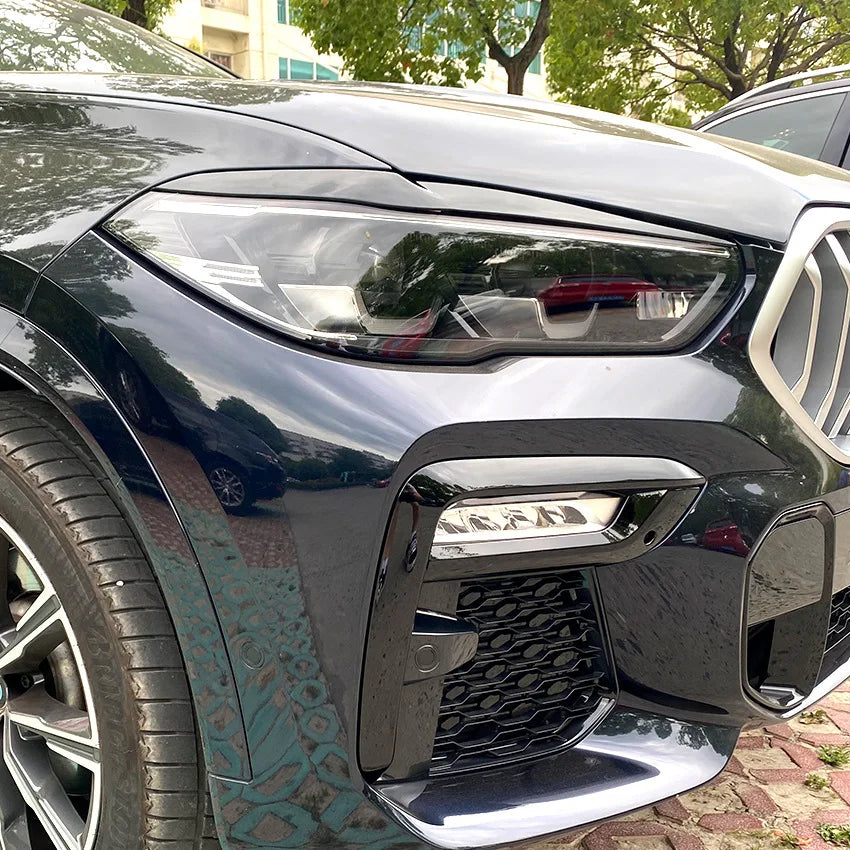 2018 To Up For BMW X5 G05 X6 G06 30i 30d 35i 35d 40i 40d 45e M50i M50d Evil Headlight Eyebrows Eyelid Eyelash Head Light Lamp