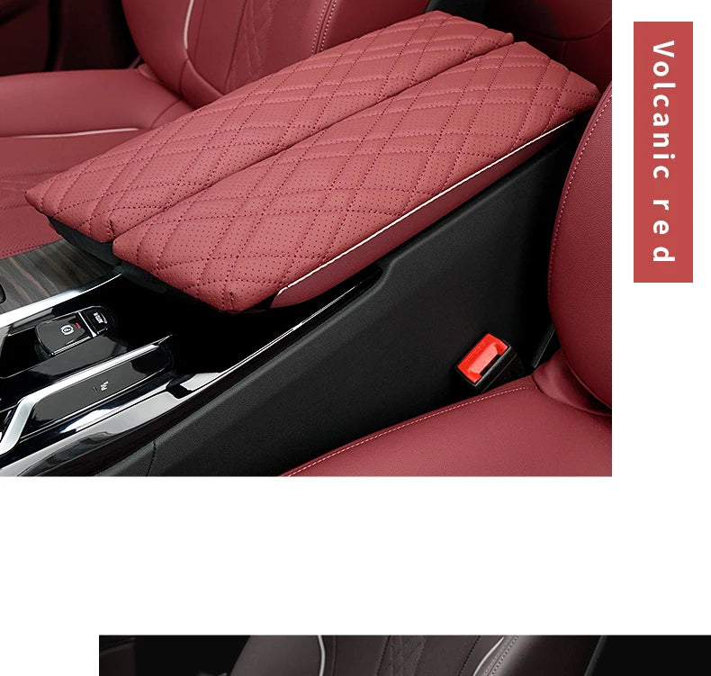 Car Armrest Box Cover Cushion PU Leather Center Console Armrest Protector Pad For BMW 5 Series G30 G32 6GT 2018-2023 Accessories