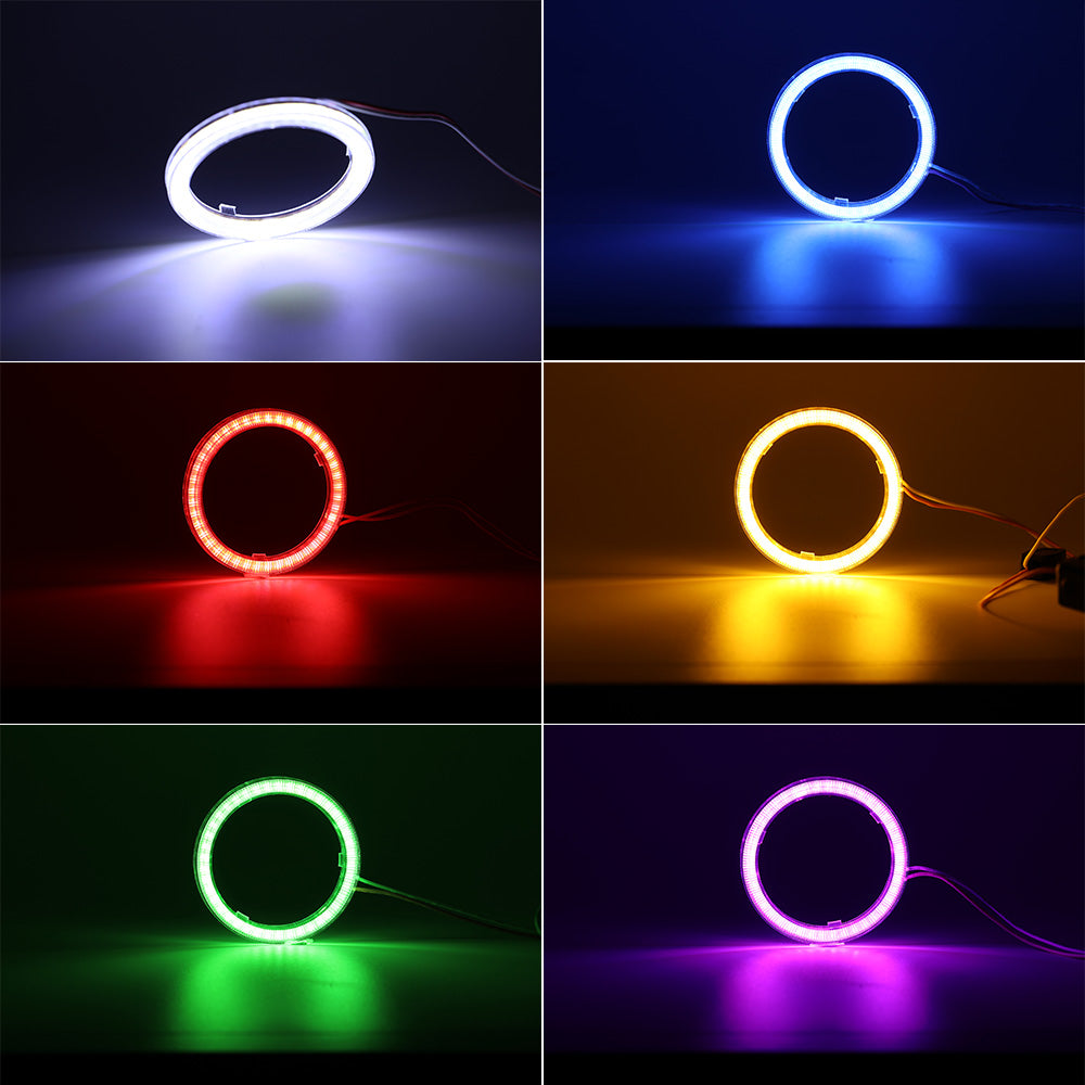2PC 12-24V COB Led Halo Ring Angel Eyes for Car Motorcycle Circular Led Light Ring 70mm 80mm 90mm Daytime Running Headlight Buld