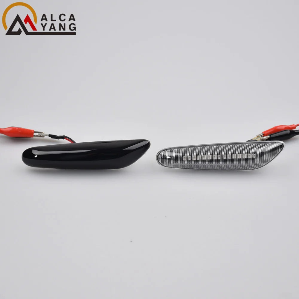 2x Dynamic LED Fender Light Side Marker For BMW 1 3 5 serie E46 E60 E61 E81 E82 E87 E88 E90 E91 E92 E93 X1 E84 X3 E83 X5 E53