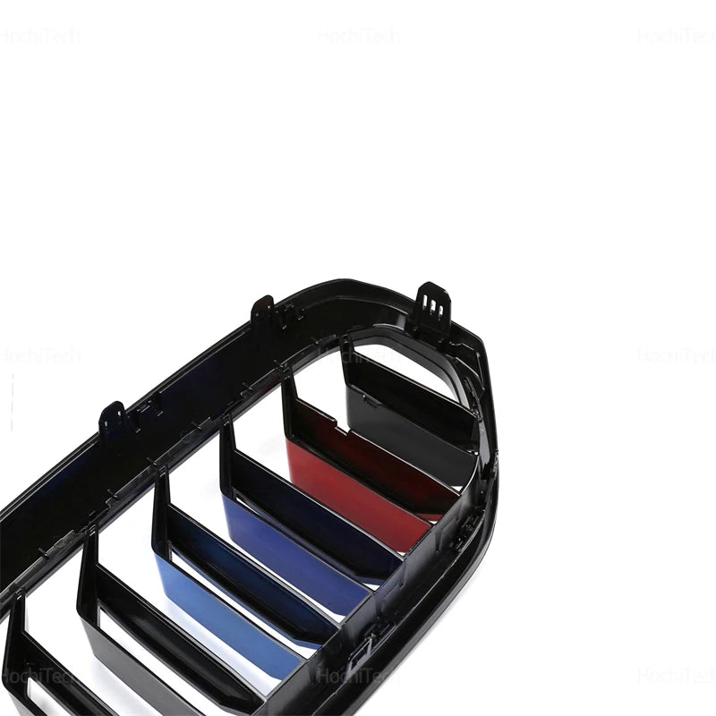For BMW 5 Series G30 G38 G31 F90 M5 LCI 2020-2023 Car Front Bumper Grille Racing Grills Replacement 2 Slat Gloss Black Grilles