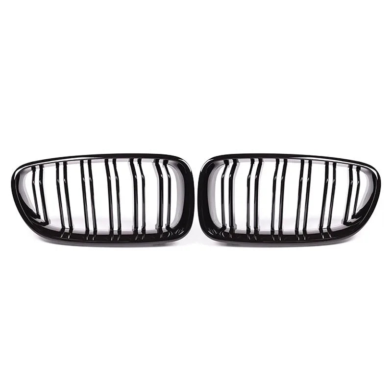 Pulleco For BMW 5 Series F10 F11 F18 520 523 525 520d 530d 540i Grille Car Front Grille Kidney Racing Grill Gloss Black 10-17