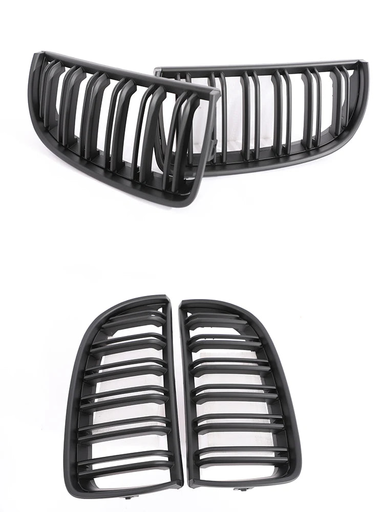 Kidney Front Grill Carbon Fiber M Color Chrome Gloss Matte Black Grille For BMW 3 Series E90 E91 Pre-Facelift 2005-2008 320i 330
