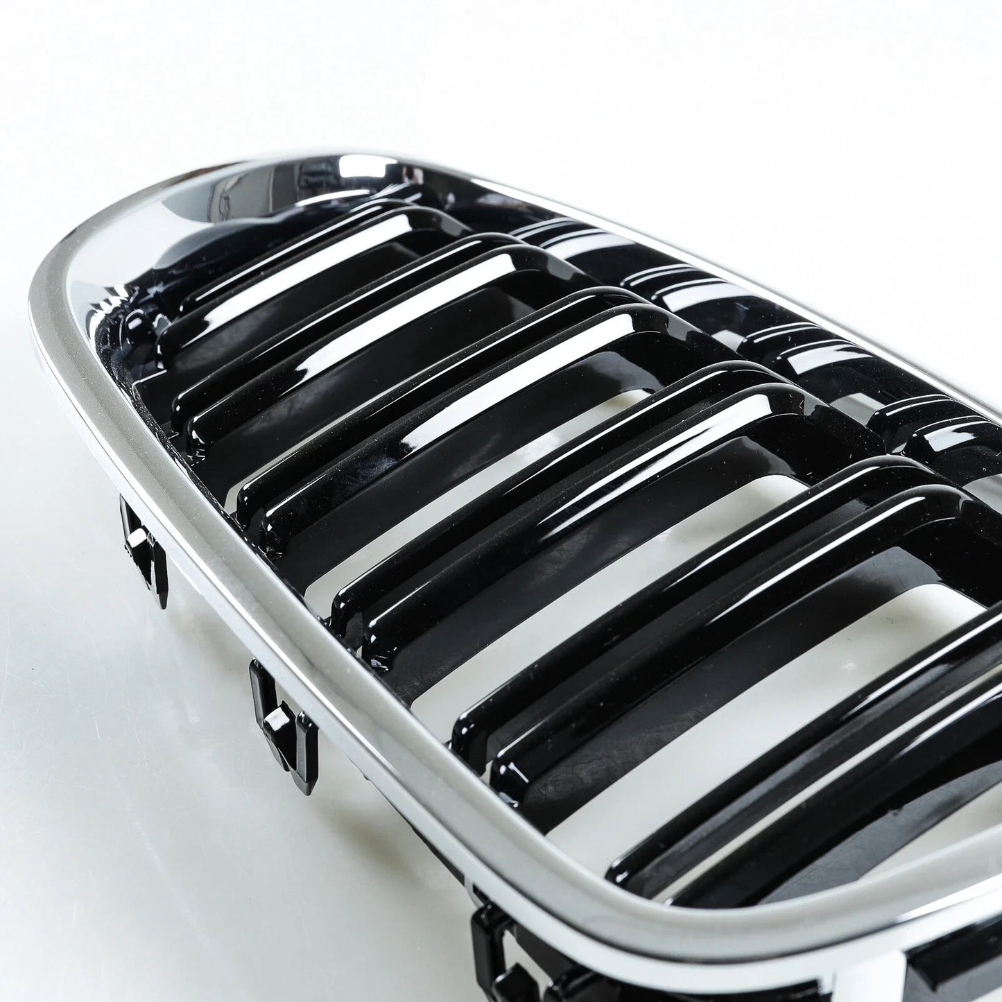 For BMW 5 Series F10 F11 M5 2010-2016 Car Styling Double Line Grille Kidney ABS Front Hood Racing Grill Black Auto Accessories