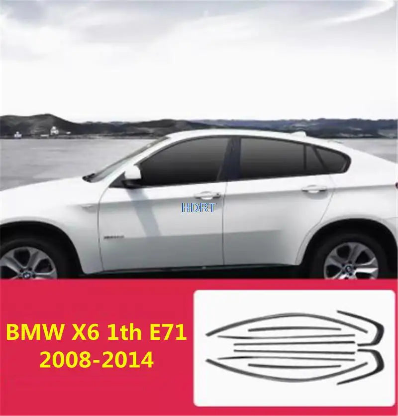 Sticker Glass Moulding Cover Black Window Strip Trim Frame For BMW X1 X2 X3 X4 X5 X6 X7 3 4 5 6 7 Series 2006-2023 Car Styling