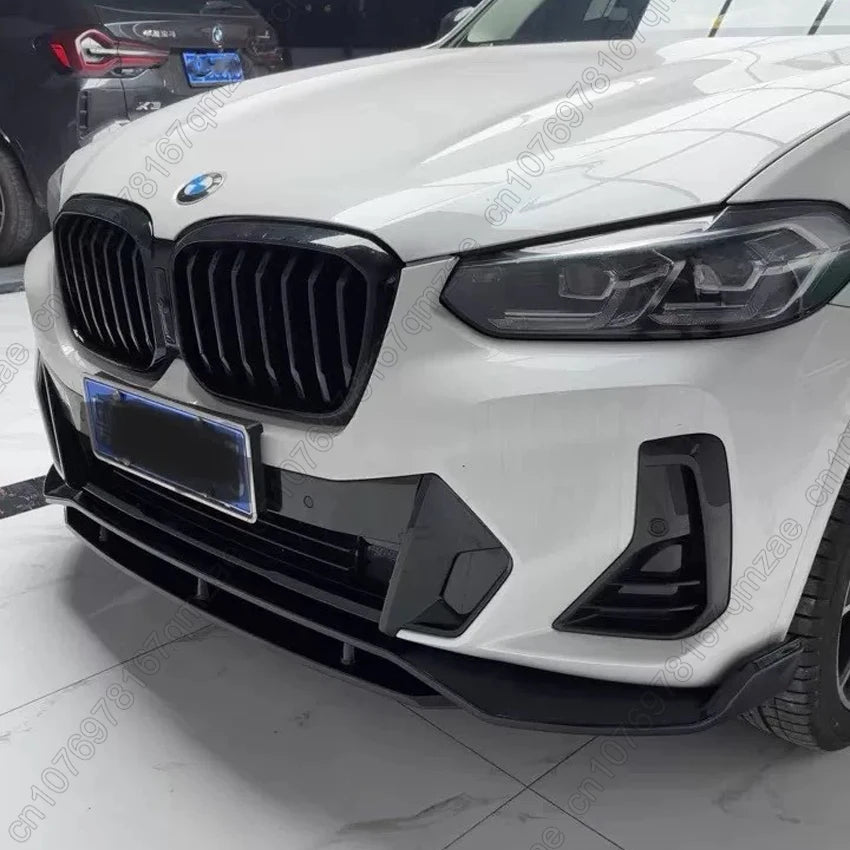 4Pcs Car Front Bumper Splitter Lip Diffuser Spoiler Black For BMW X3 G01 & X4 G02 M40i M40d M-Pack M-Sport 2017-2021 Guard Cover