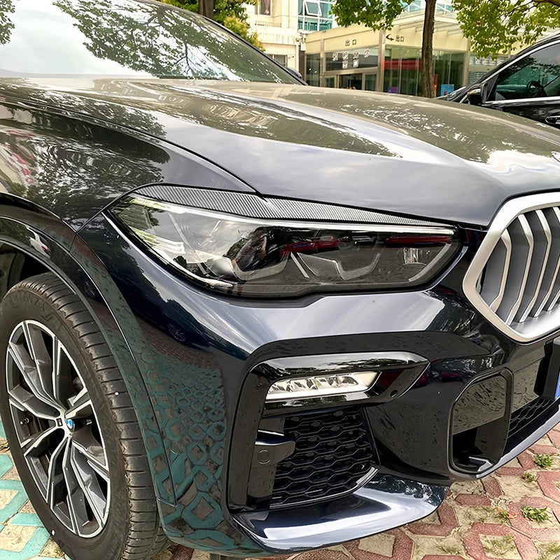 Car Headlight Eyebrows For BMW X5 G05 X6 G06 2019 2020 2021 2022 2023 2024 2025 Eyelids Trim  Auto Body Kits Car Accessories