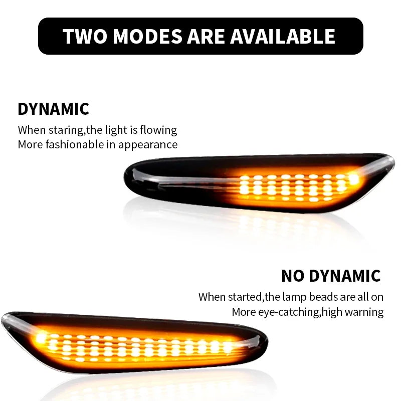 Sequential Flashing LED Turn Signal Side Marker Light For BMW E60 E61 E90 E91 E87 E81 E83 E84 E88 E92 E93 E82 E46 1 3 5 series