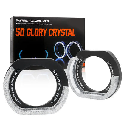 Rectangular RGB Angel Eye Shrouds with App (2.5/3 in), universal fit, view 14