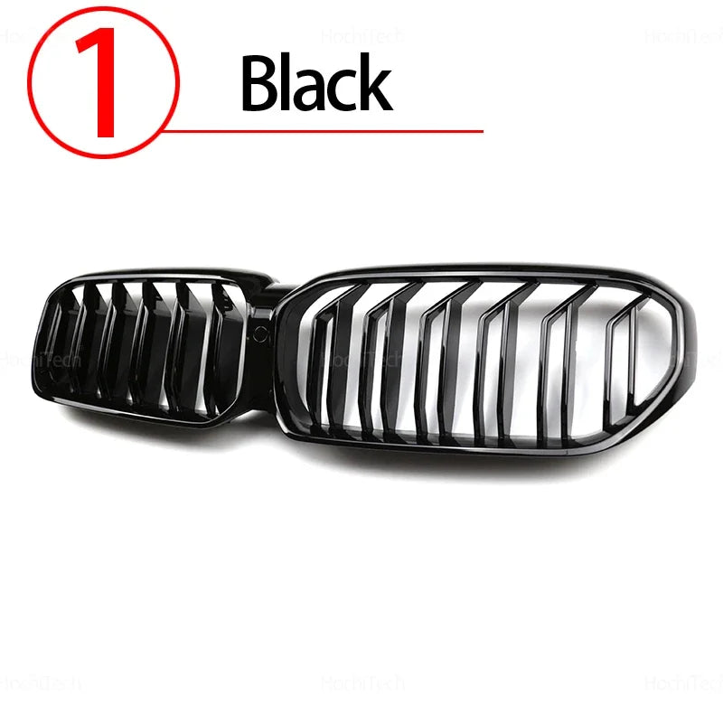 For BMW 5 Series G30 G38 G31 F90 M5 LCI 2020-2023 Car Front Bumper Grille Racing Grills Replacement 2 Slat Gloss Black Grilles