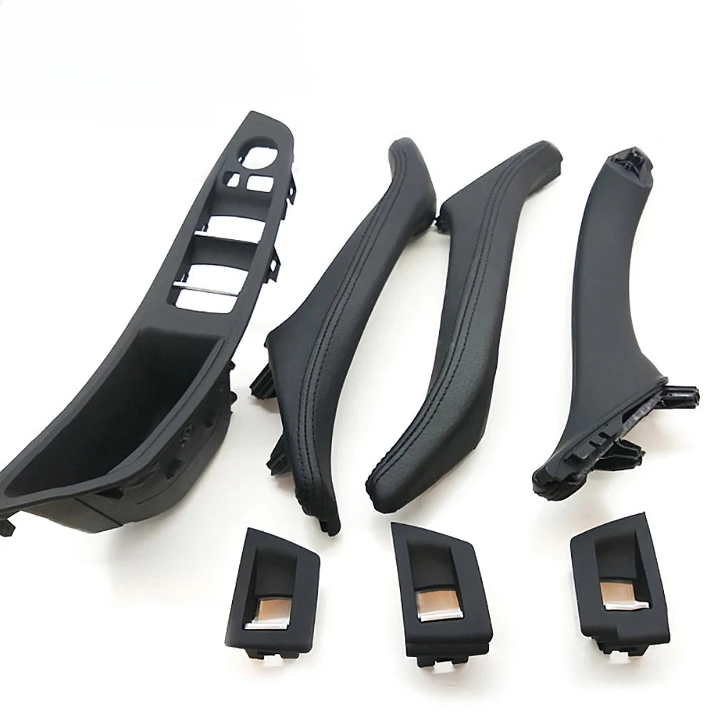 Left Hand Drive LHD Leather Interior Door Pull Handle Assembly Set for BMW 5 Series F10 F11 F18 520 523 525 528 530 535