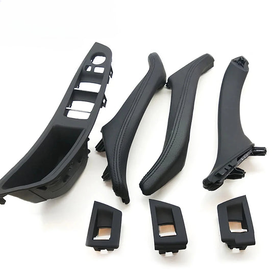 Left Hand Drive LHD Leather Interior Door Pull Handle Assembly Set for BMW 5 Series F10 F11 F18 520 523 525 528 530 535