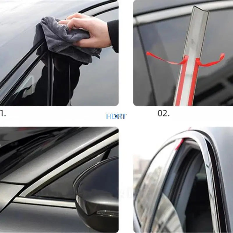 Sticker Glass Moulding Cover Black Window Strip Trim Frame For BMW X1 X2 X3 X4 X5 X6 X7 3 4 5 6 7 Series 2006-2023 Car Styling