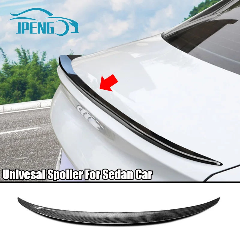 Rubber boot lid lip spoiler, universal fit for BMW saloons