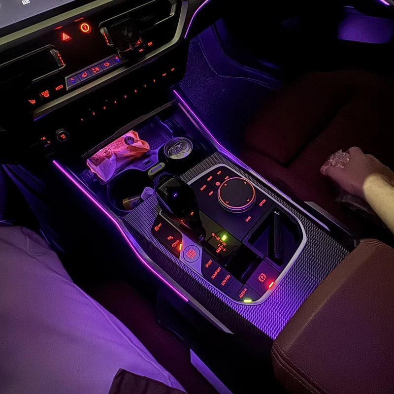 Center Console Saddle Light For BMW G20 G22 G80 G82 M3 M4 i3 i4 3/4 Series 11 Colours  Aamp Ambient Light Interior Mouldings