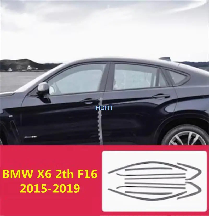 Sticker Glass Moulding Cover Black Window Strip Trim Frame For BMW X1 X2 X3 X4 X5 X6 X7 3 4 5 6 7 Series 2006-2023 Car Styling