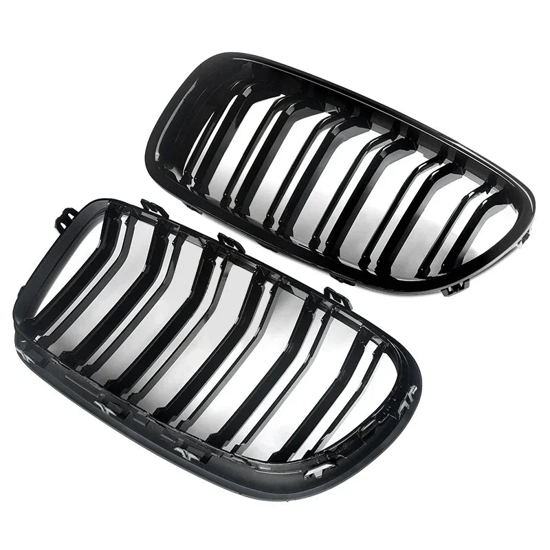 Gloss Black For BMW 5 Series F10 F11 F18 M5 Front Bumper Grills Double 2010-2016 Wide Kidney Grille 520d 530d 540i 528i 535i CAR