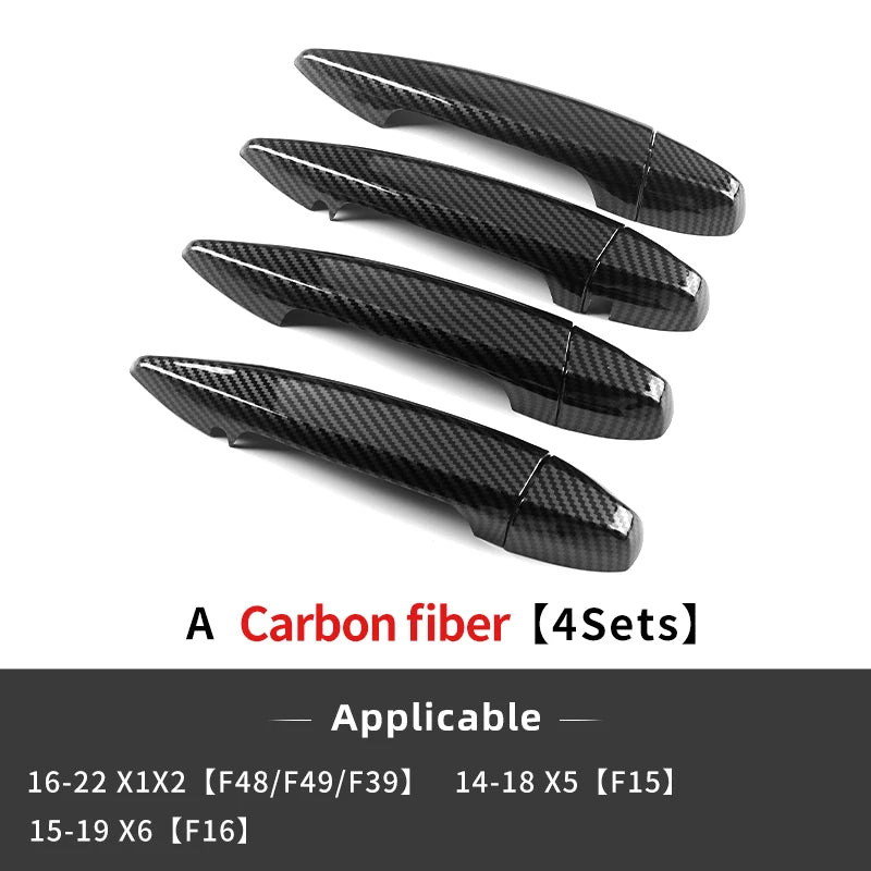 4PCS Car Door Handle Cover Trim Exterior Decoration For BMW G20 G30 G32 X1 F48 X2 F39 X3 G01 X4 G02 X5 F15 G05 G06 5 Series LHD