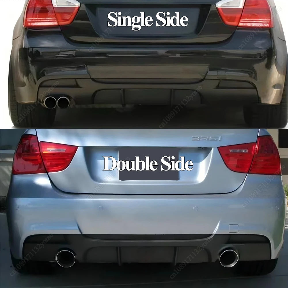 MP Style For BMW 3 Series E90 E91 320i 320d 325d 330d 335i 2005-2012 4-Door M-Sport Rear Bumper Diffuser Bodykits Tuning Black