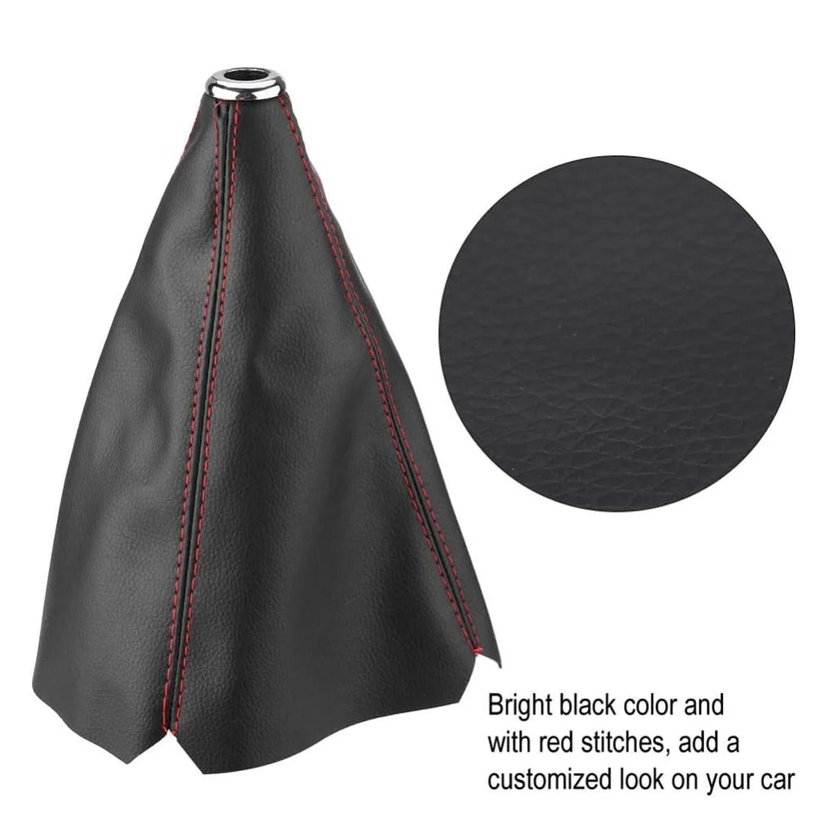 General suede leather car shift collar car manual shift lever knob shift cover accessories