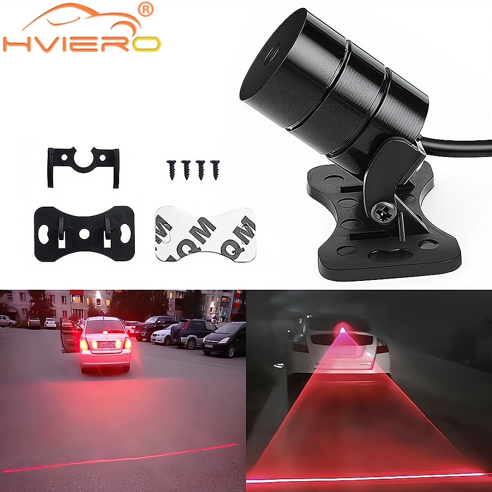 1Pcs Car Led Anti Collision Laser Tail Light 12V Fog Lamp Trunk Red Strobe Warning Brake Parking Rearing Signal Auto Accessories