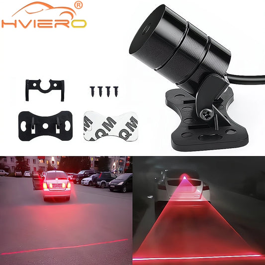 1Pcs Car Led Anti Collision Laser Tail Light 12V Fog Lamp Trunk Red Strobe Warning Brake Parking Rearing Signal Auto Accessories