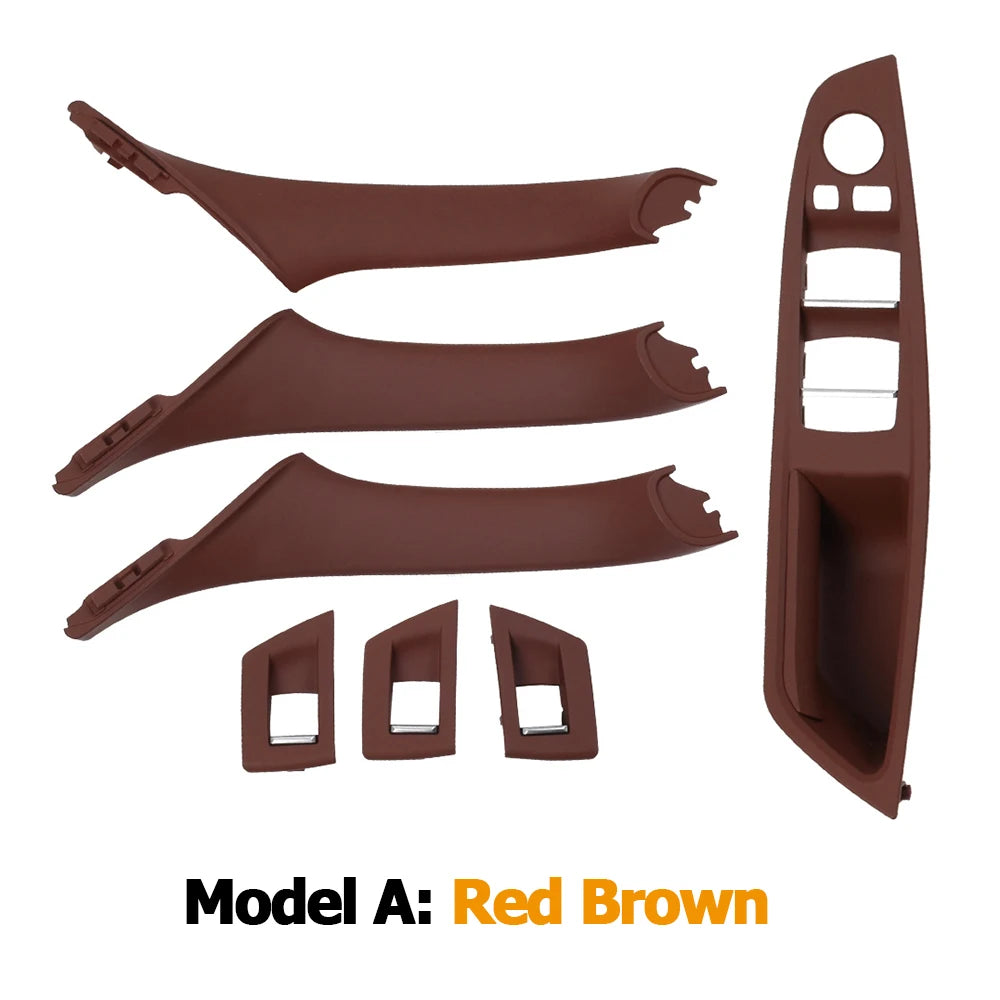 LHD RHD Beige Black Brown Oyster Car Interior Door Armrest Inside Pull Handle Set For BMW 5 Series F10 F11 523i 525i 528i 530i