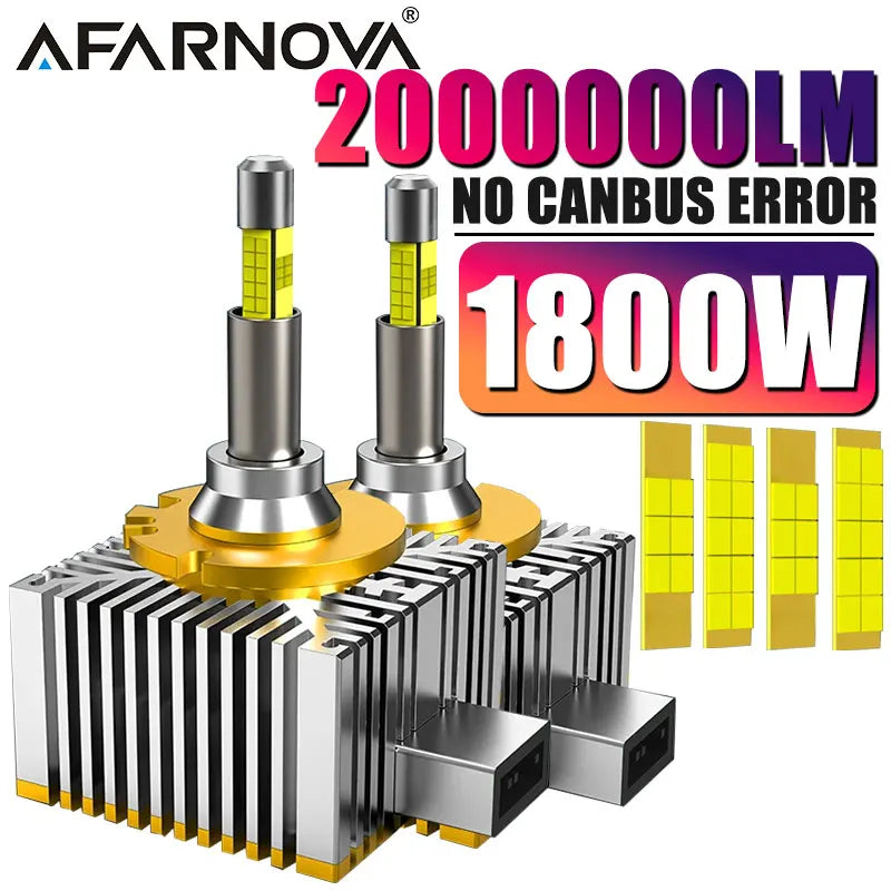 2pc 360 Led D1S D3S D4S D2S Headlight Canbus Bulbs CSP Led  Super Bright D1R D4R D2R D3R Car Bulb 24V 12V For Projector Lens