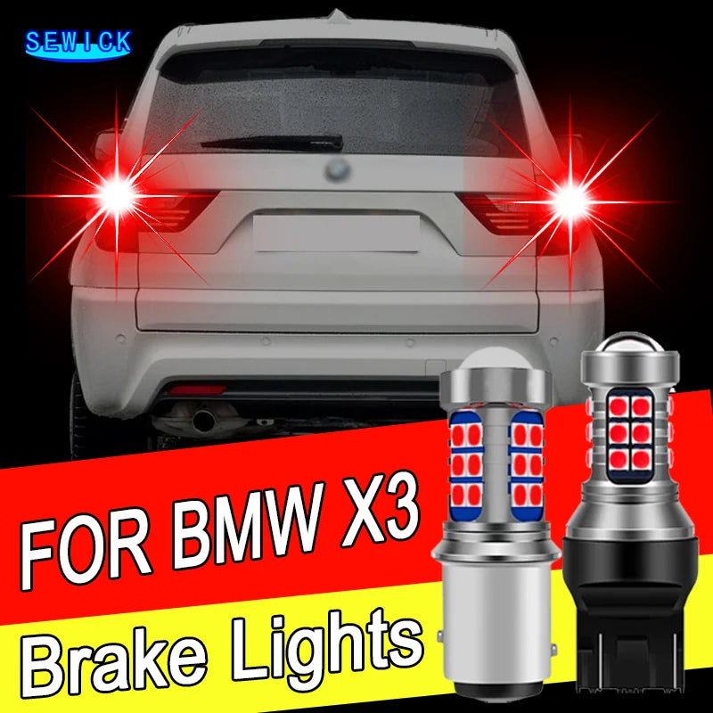 Red LED brake light bulbs for BMW X3 E83, F25 and G01