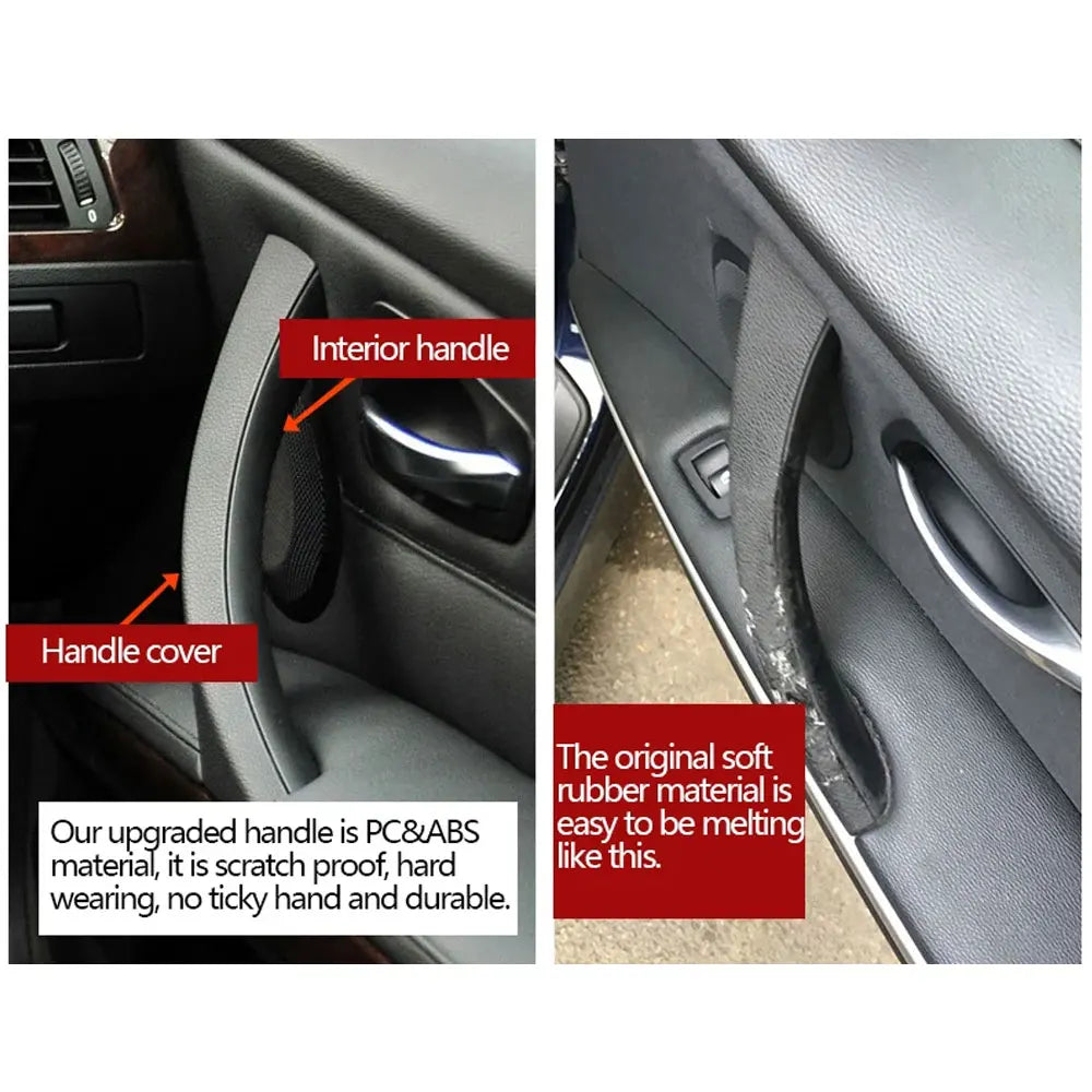 Car Passenger Left Right Side Interior Door Pull Handle with Cover Trim For BMW 3 Series E90 E91 E92 316i 318i 320i 325i 328i