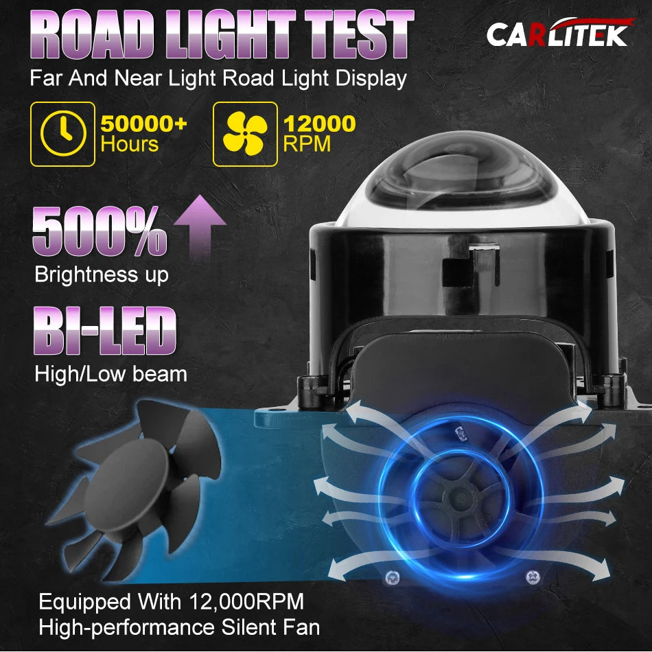 12+6pc Chips 3.0 Inch Bi Led Projector Lens Halo Lights H4 H7 9005 9006 Car Headlights Hella 3R G5 Angel Eyes High Low Beam LED