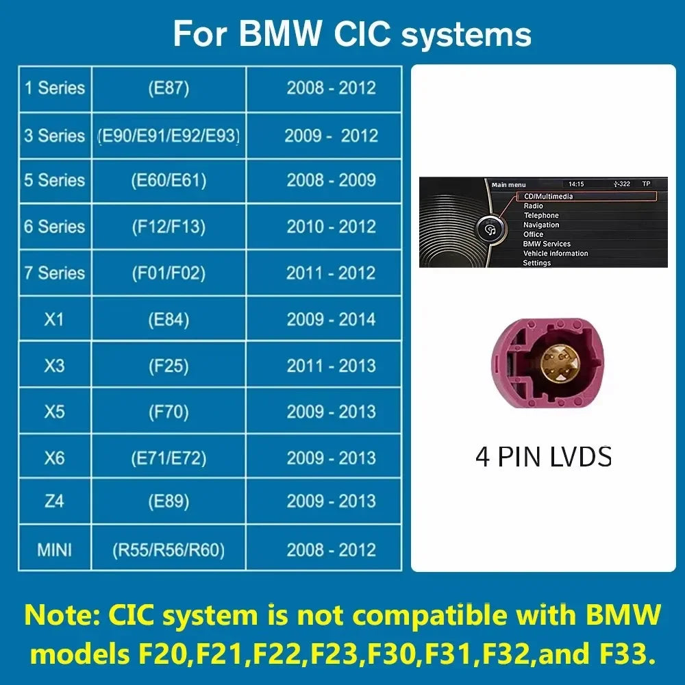 LEXXSON NEW Wireless CarPlay Android For BMW NBT CIC System 1 2 3 4 5 Series X1 X3 X4 X5 F20 F30 F31 F34 F10 F48 F25 F26 F15 F60