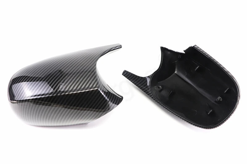Carbon Fiber Pattern Black Side Mirror cover Caps Replacement for BMW E90 E91 2005-2011 E92 E93 2006-2013 E81 E82 E88 E87 E88