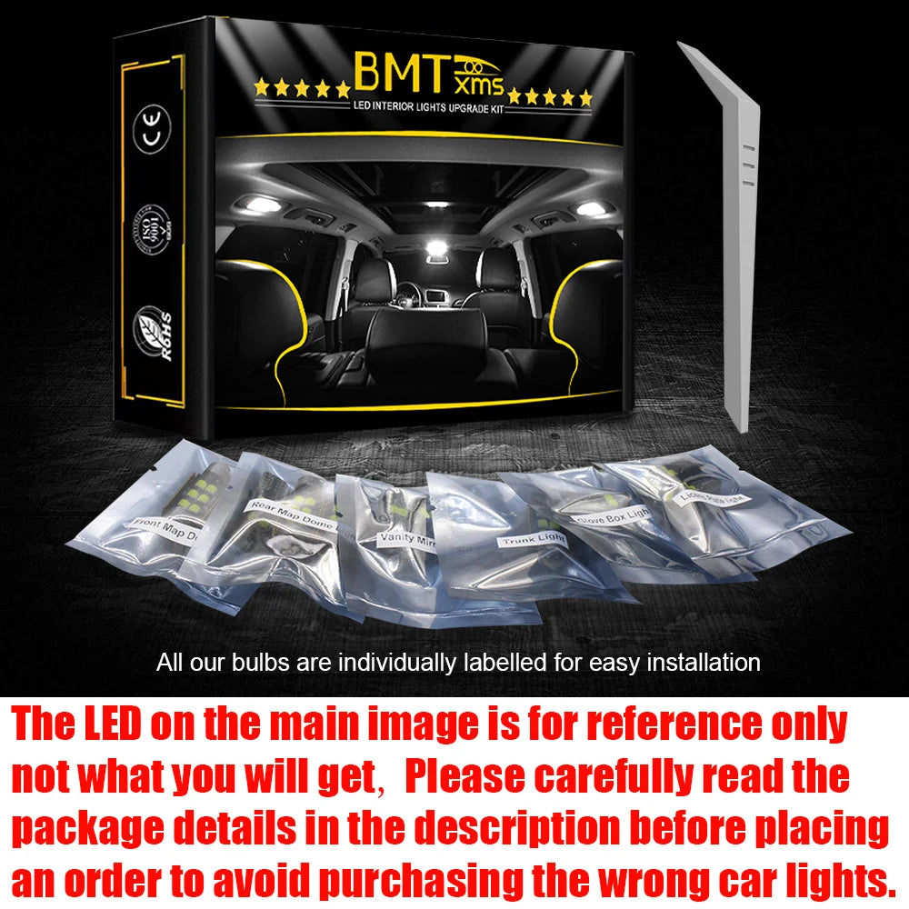 BMTxms Canbus LED Interior Lights For BMW 5 Series E34 E39 E60 E61 F10 F11 520 528 530 535 540 550 2000-2010 2012 2013 2015 2017
