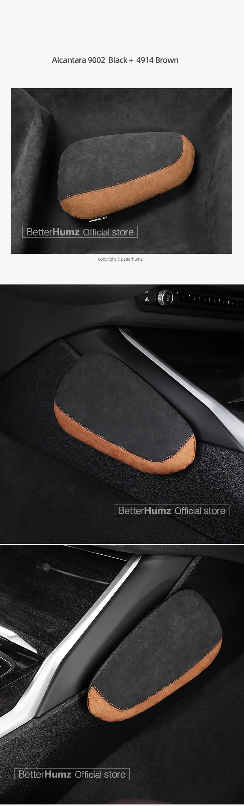 For BMW F30 F20 G20 G30 X3 G01 X5 E70 X6 E71 Made of Alcantara Car Door Armrest Elbow Pad Leg Support Cushion Anti-collision