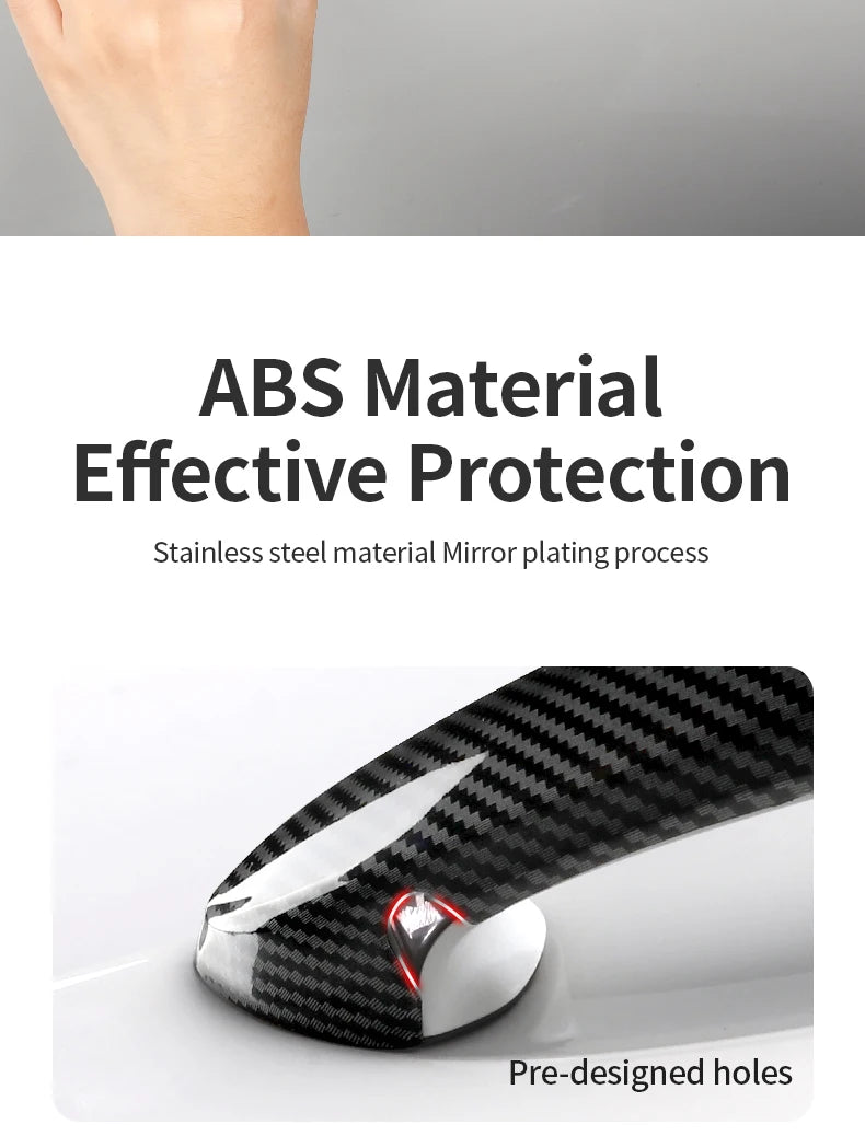 4PCS Car Door Handle Cover Trim Exterior Decoration For BMW G20 G30 G32 X1 F48 X2 F39 X3 G01 X4 G02 X5 F15 G05 G06 5 Series LHD