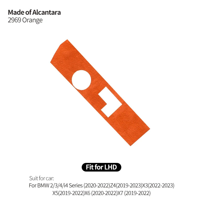 Made of Alcanrata For BMW G20 G22 G07 F44 i4 G29 X3 G01 X5 G05 G06 Gear Shifter Panel Frame Sticker Car Interior Trim Accessory