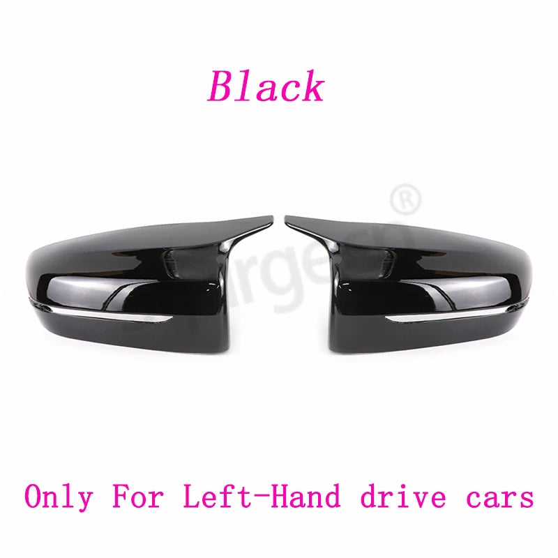 2Pcs Car Bright Black Side Rear View Mirror Cover Replacement For BMW 3 4 5 7 Series G20 G22 G30 G31 G38 G11 G12 2016 - 2022
